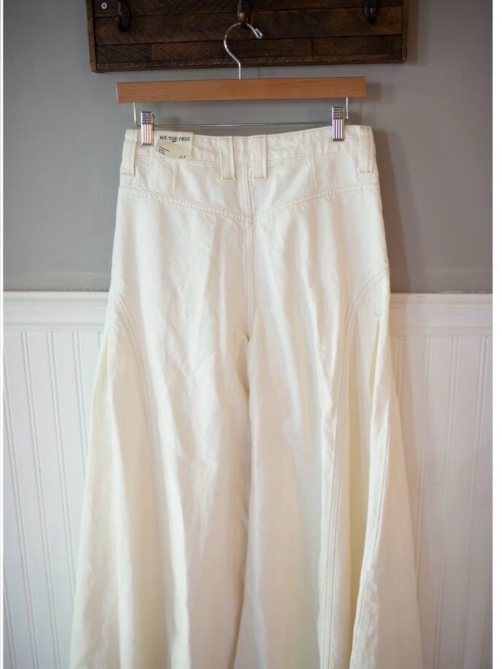 NWT Pandora Free People Cream Wide Leg Flare sz 27 Regular - Picture 4 of 8